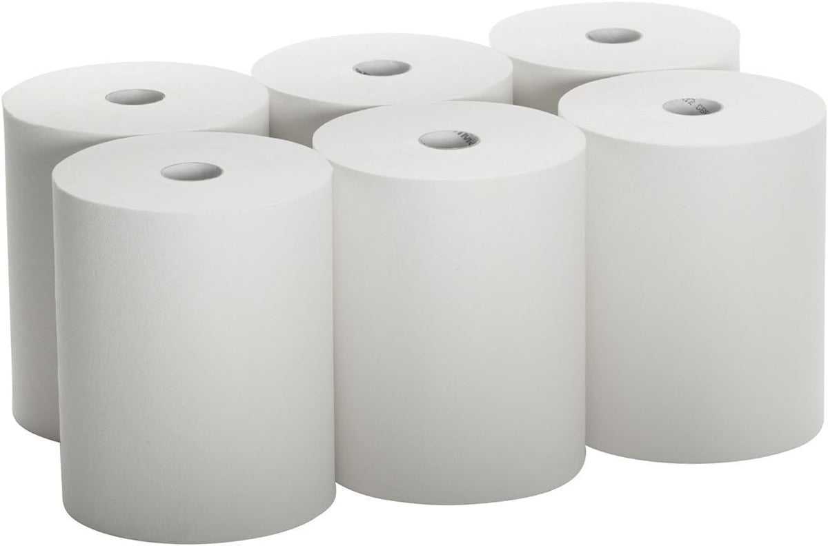 White Paper Towels 10" Roll 6 Rolls S2058
