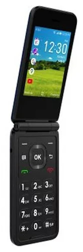 Prepaid 4G LTE Flip Phone, 2MP Camera, Android, Classic Navy T478