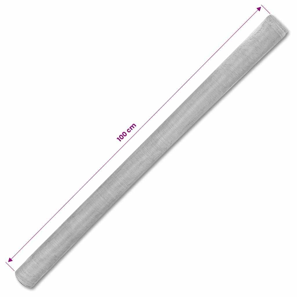 Aluminum Mesh Screen 39.4x196.9 Inches Silver T4253