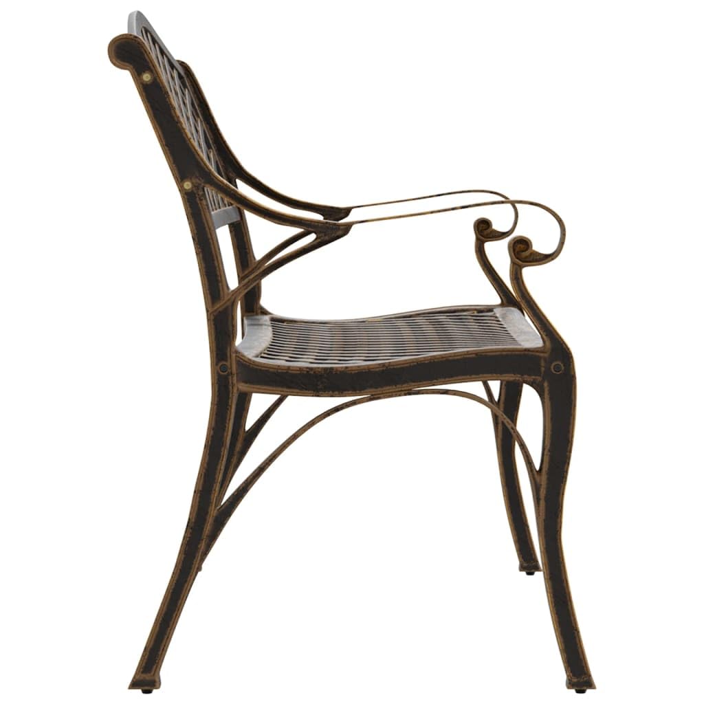Cast Iron Metal Garden Bench with Antique Bronze Finish O2715