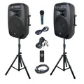 15-Inch 2000 Watt 2-Way Powered PA Speaker System N2702