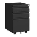 3 Drawer Black Steel File Cabinet with Lock A505524