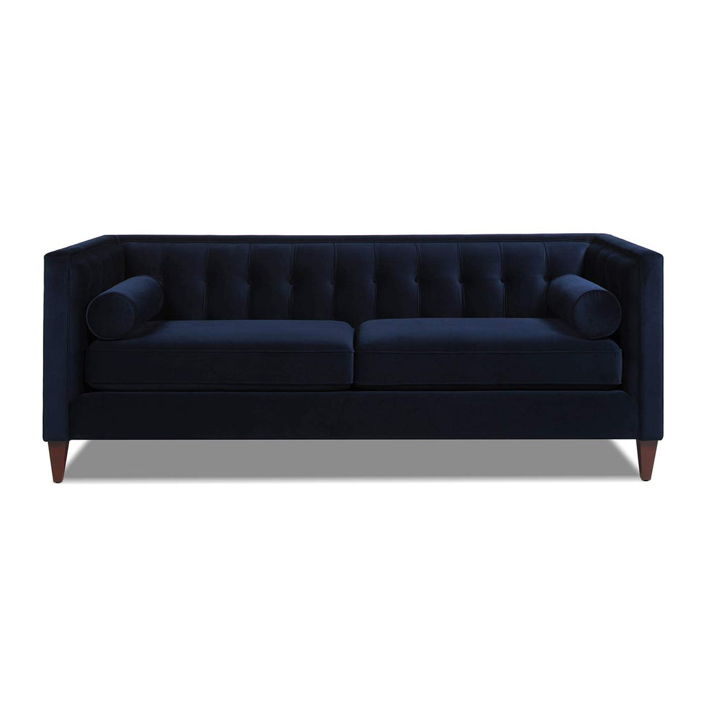 Dark Navy Blue Performance Velvet Tufted Sofa X3285