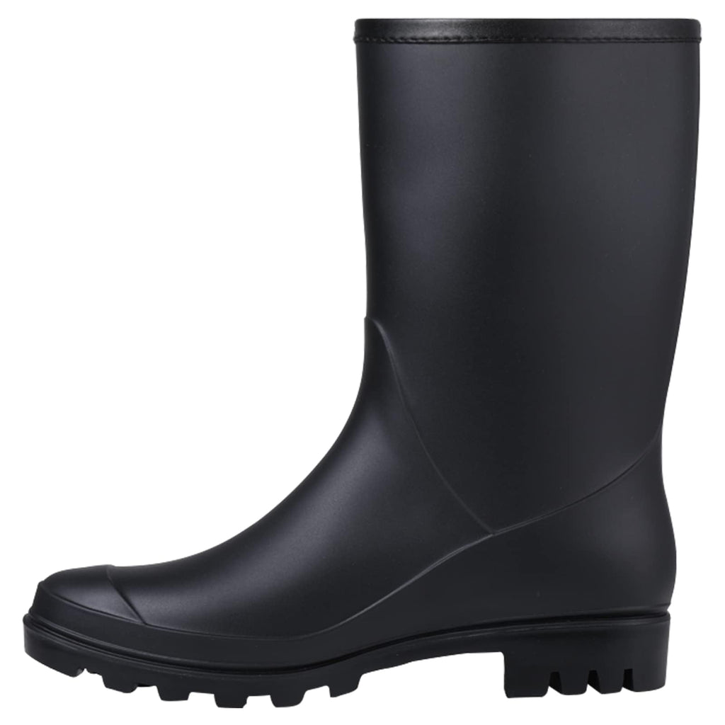 Mid Calf Waterproof Rain Boots with Buckle F2151