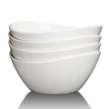 8 in White Ceramic Soup and Salad Bowls Set of 4 U415845