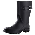 Mid Calf Waterproof Rain Boots with Buckle F2151