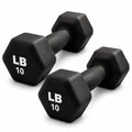 Neoprene Hexagon Dumbbells with Cast Ergo Handle L875
