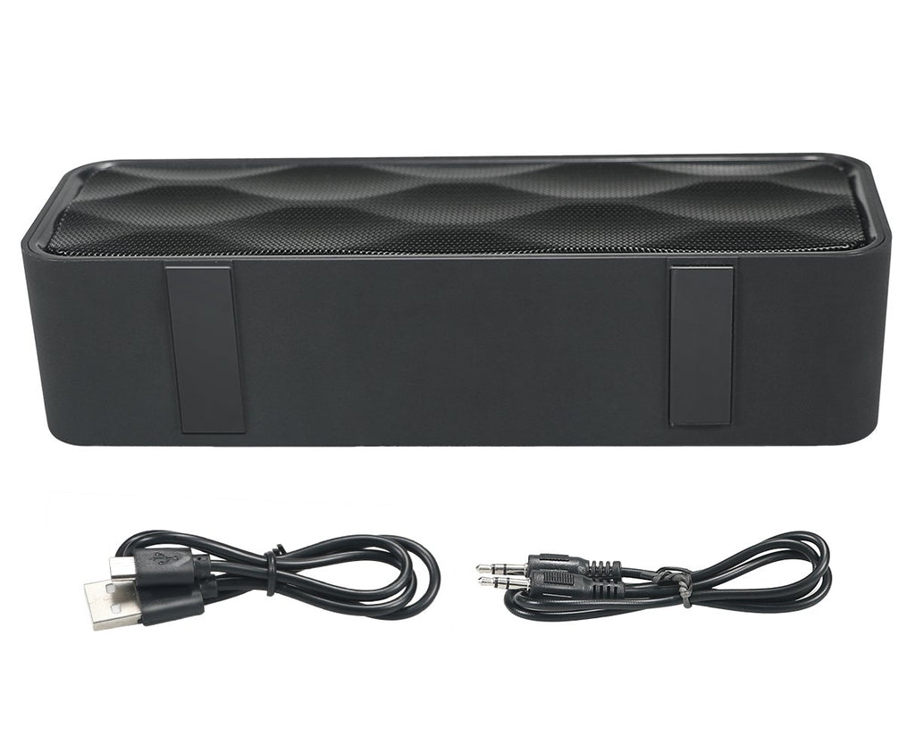 Black Portable Wireless Bluetooth Speaker with AUX USB TF Card Slot R278