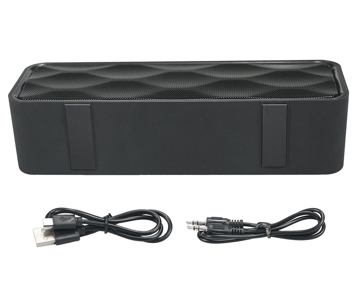 Black Portable Wireless Bluetooth Speaker with AUX USB TF Card Slot R278