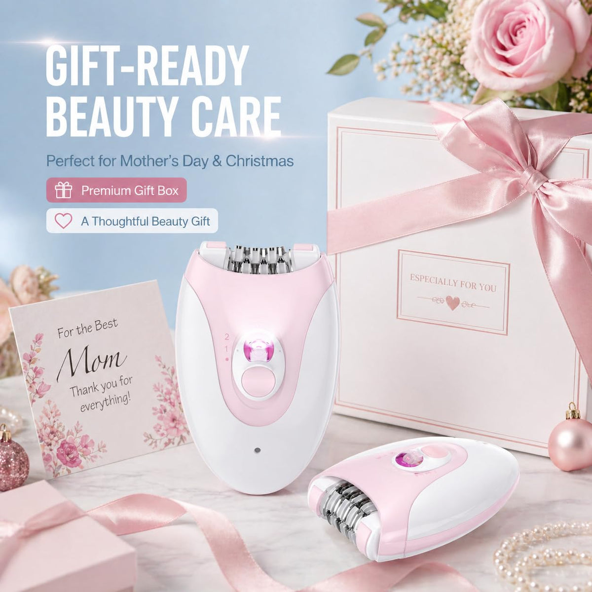 Electric Epilator with 36 Tweezers, 2 Speed Cordless USB Q9969