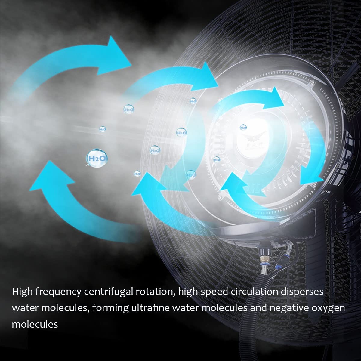 20 Inch High Velocity Metal Floor Fan with 3 Speed Settings B9544