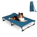 Large Elevated Dog Cot with Non-Slip Feet, Dark Blue T956993