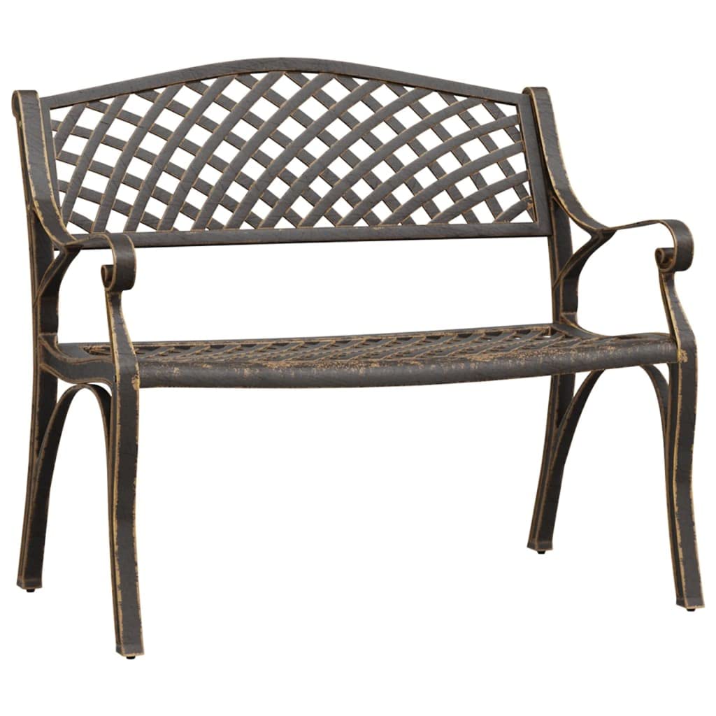 Cast Iron Metal Garden Bench with Antique Bronze Finish O2715
