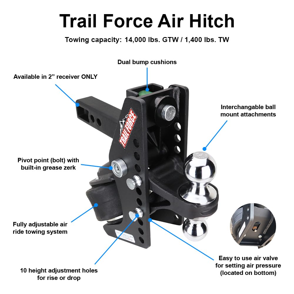 2" Hitch Towing Kit with 2" & 2-5/16" Balls & 2 Sway Arm Bars A2310