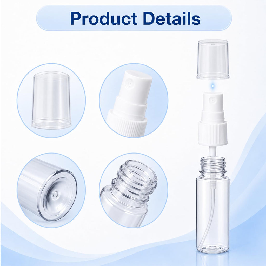 8 Pcs 0.5 Oz Fine Mist Travel Spray Bottles J439455