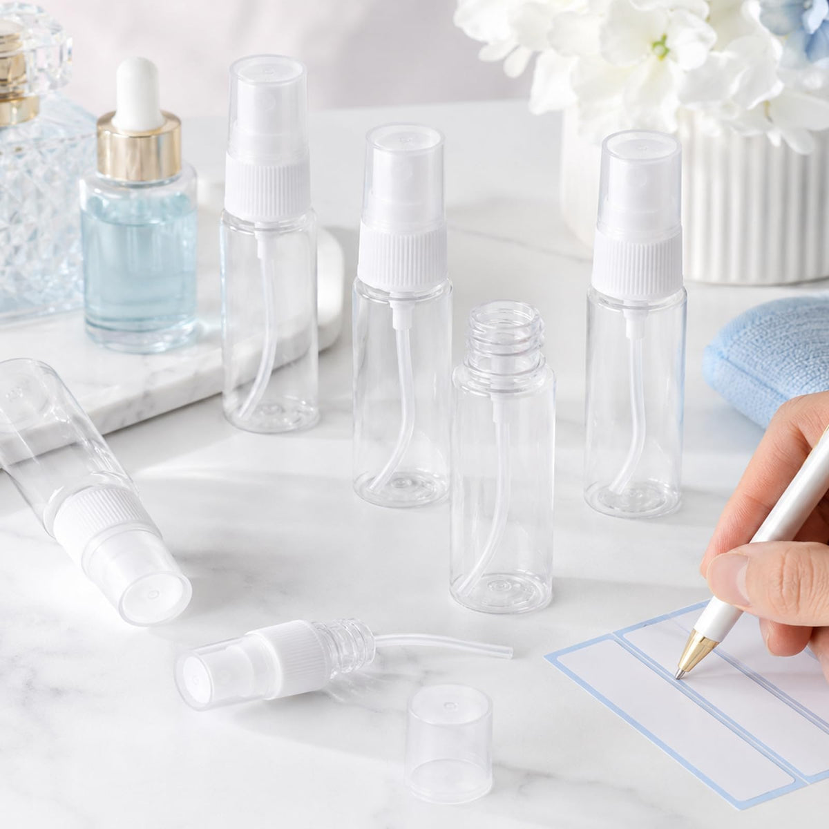 8 Pcs 0.5 Oz Fine Mist Travel Spray Bottles J439455