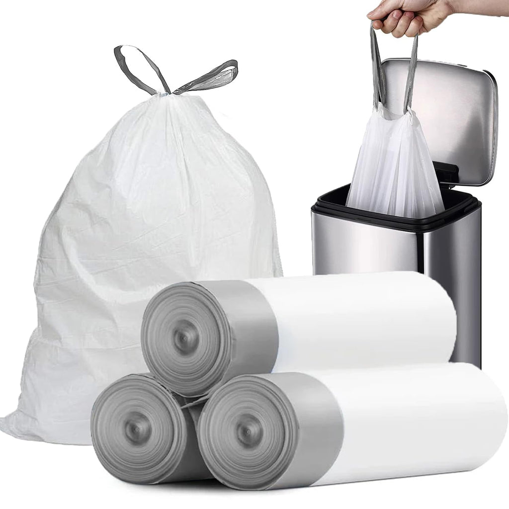 4 Gallon Drawstring Trash Bags 57 Count White O121