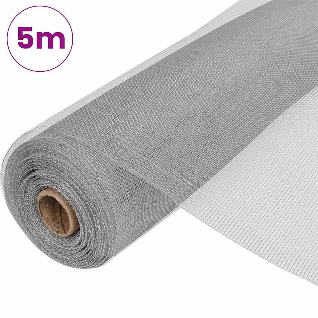 Aluminum Mesh Screen 39.4x196.9 Inches Silver T4253