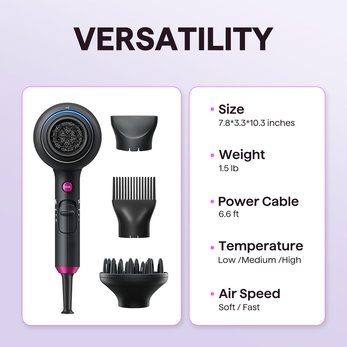 Ionic Hair Dryer with Diffuser Z26131