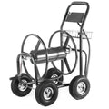 Hose Reel Cart with Wheels, 300-Feet Capacity, Grey L3492