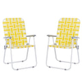 Folding Camping Chair Set of 2 Yellow F11588