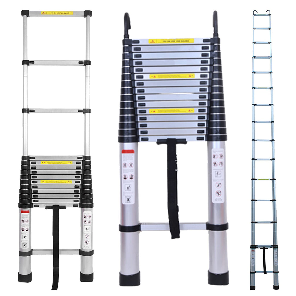 Collapsible Telescoping Ladder 20.5FT Aluminum Lightweight 330LB Capacity D372992
