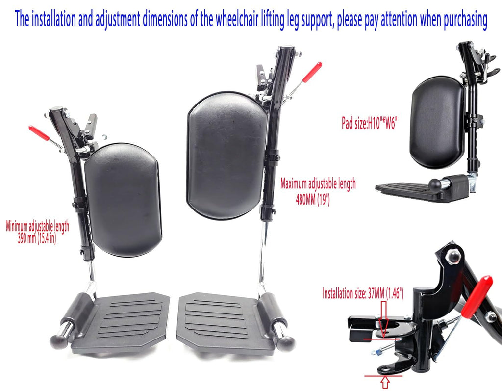Wheelchair Elevating Legrests with Padded Calf Pads and Composite Footplates O968830