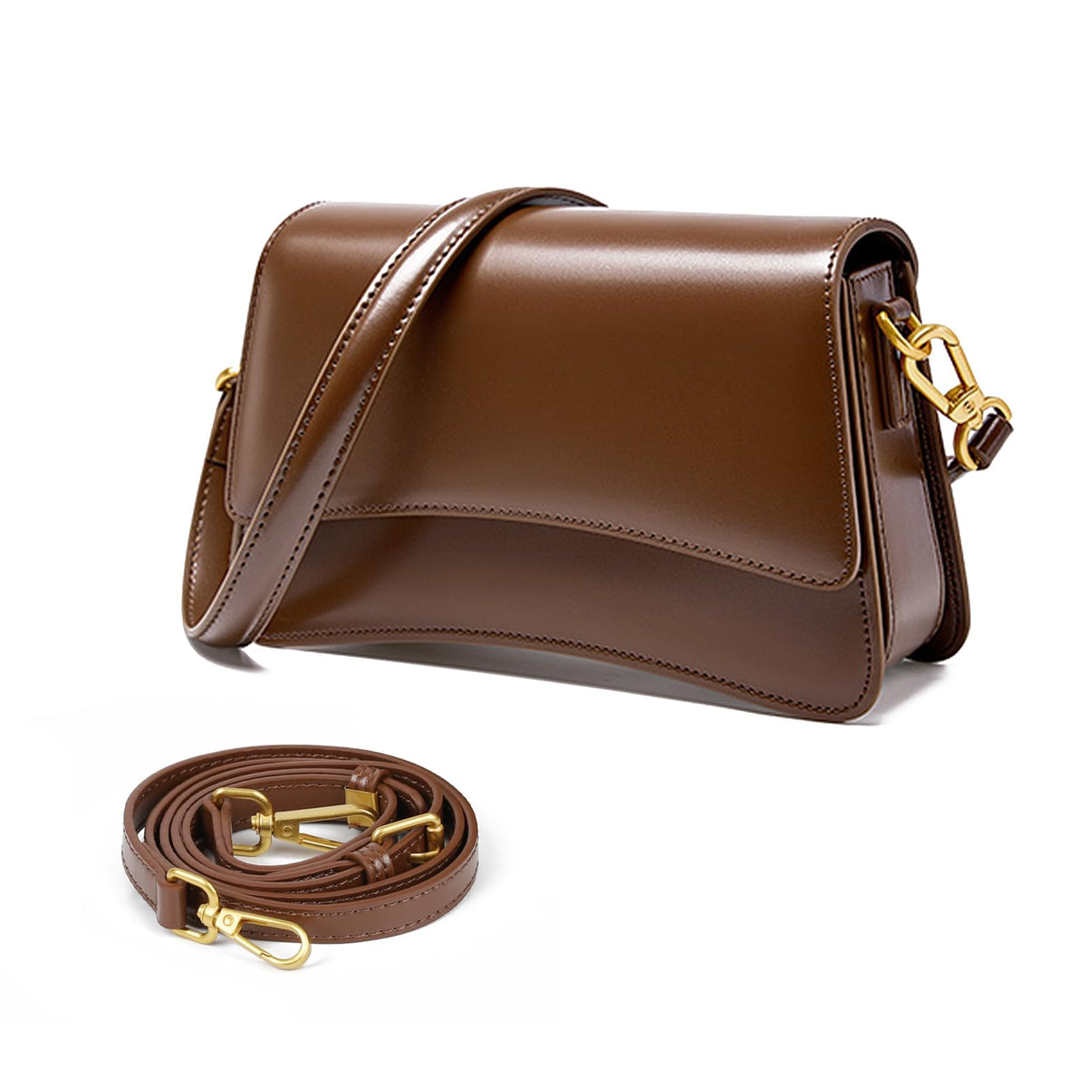 Genuine Leather Crossbody Bag Q317