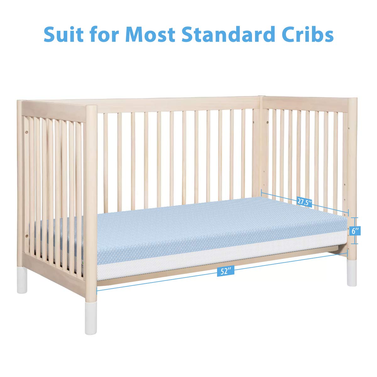 Dual Sided Gel Memory Foam Crib Mattress R746