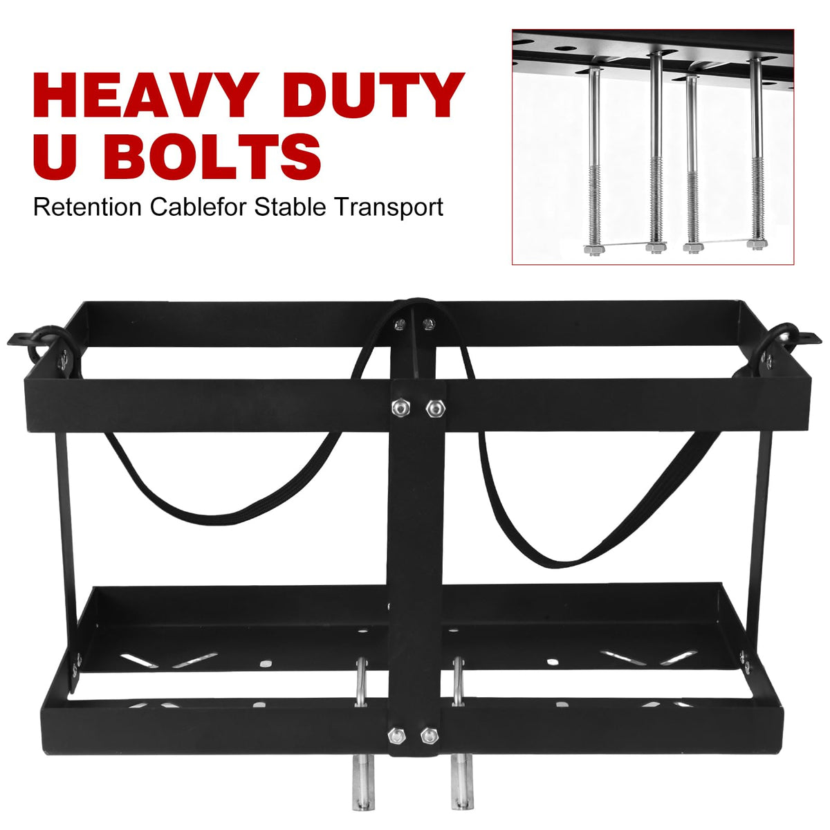 Gas Can Holder with Straps, Fits Two 5 Gallon Gas Can V277