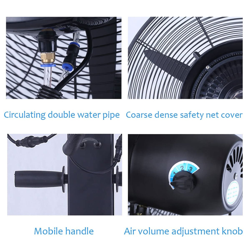 20 Inch High Velocity Metal Floor Fan with 3 Speed Settings B9544