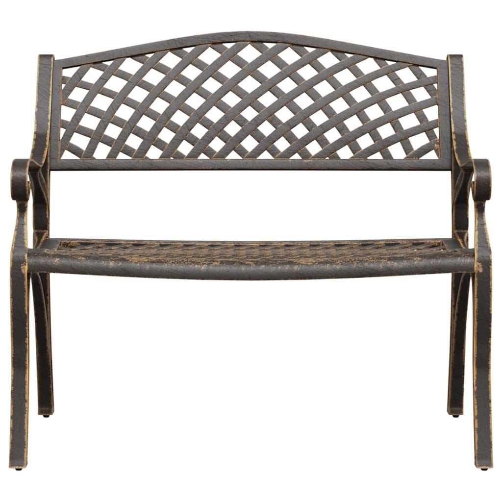 Cast Iron Metal Garden Bench with Antique Bronze Finish O2715