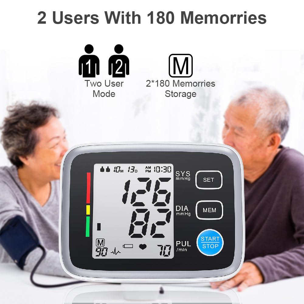 Upper Arm Blood Pressure Monitor 2 Cuff Sizes Y767200
