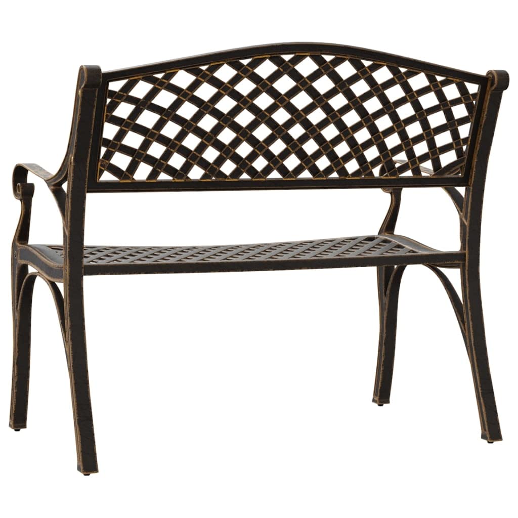 Cast Iron Metal Garden Bench with Antique Bronze Finish O2715