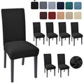 Black 6 Pack Dining Chair Covers J3144