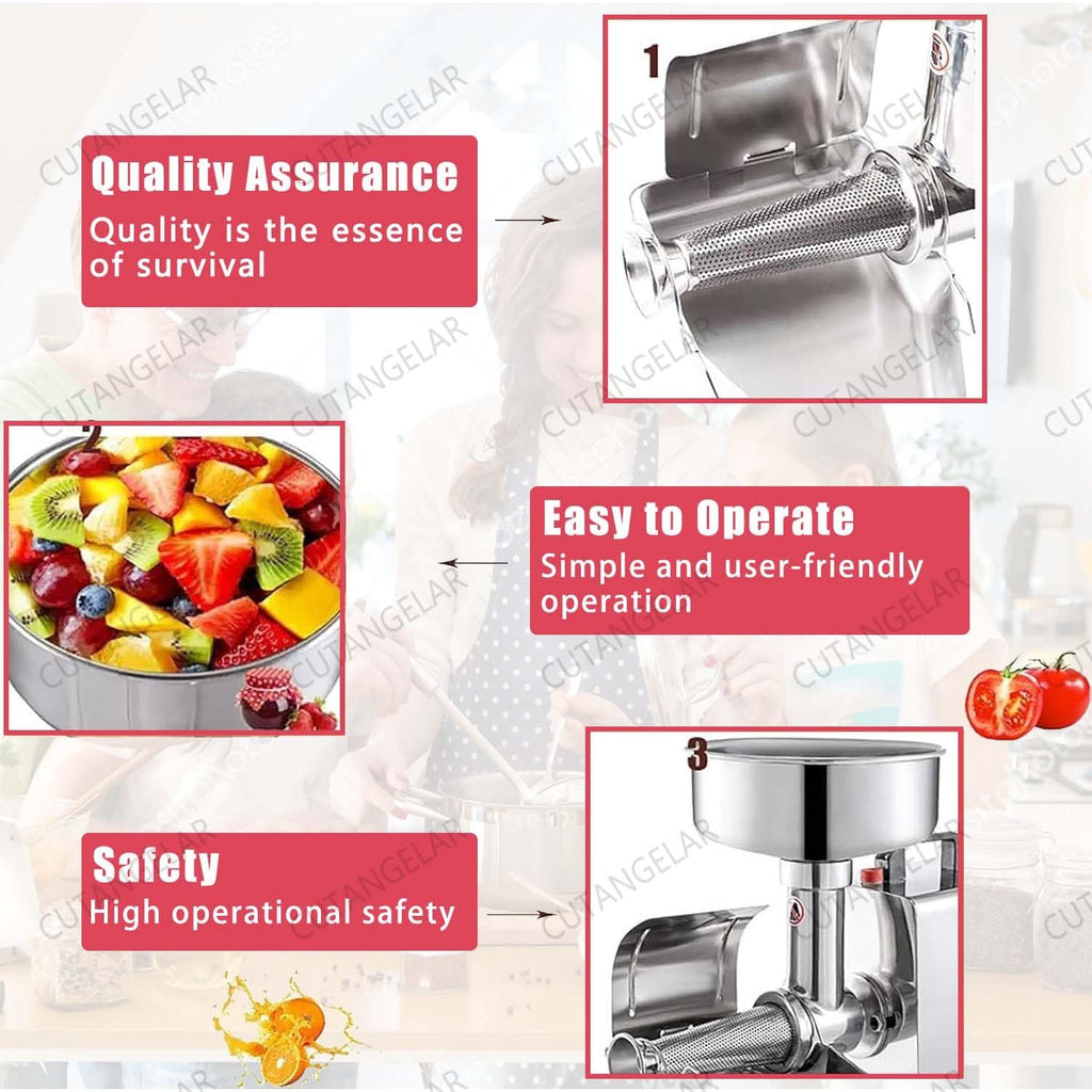 450W Stainless Steel Electric Tomato Strainer T7000