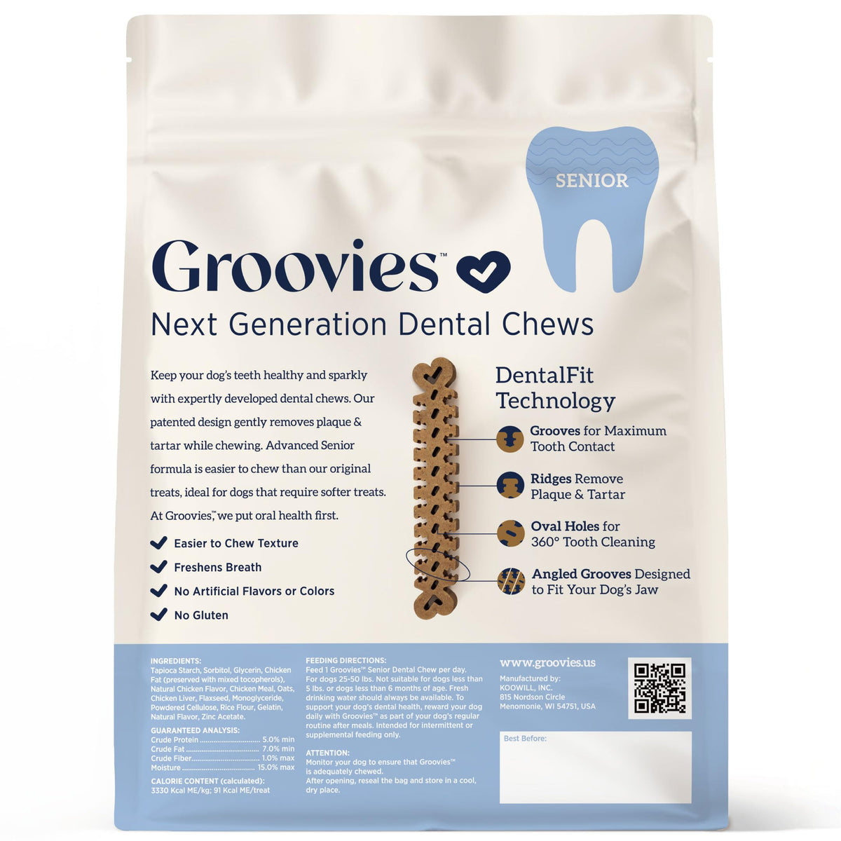 Large Dog Dental Chews, 25-50 lbs, 27Ct R538
