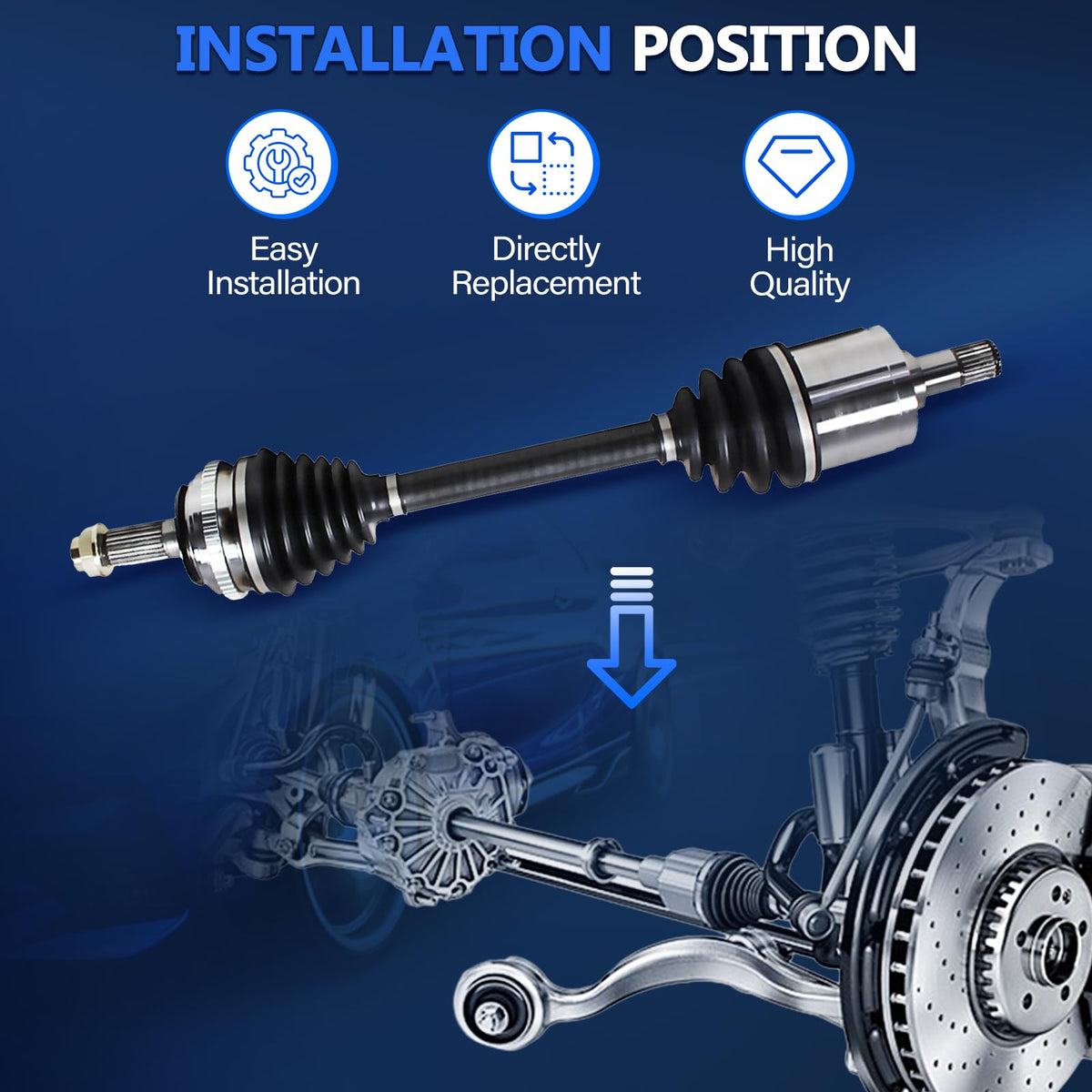 Front CV Axle Shaft FWD Y752030