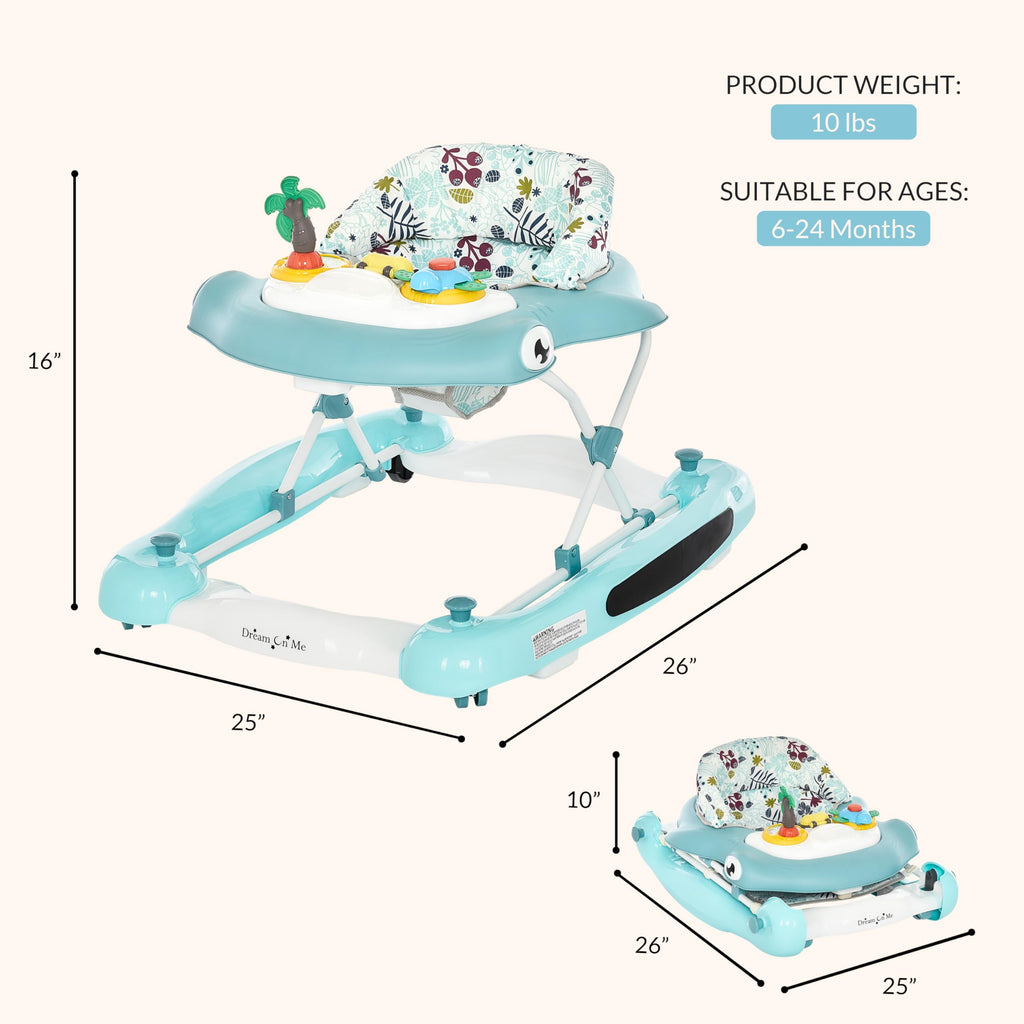 2-in-1 Foldable Baby Walker with Adjustable Height I69861