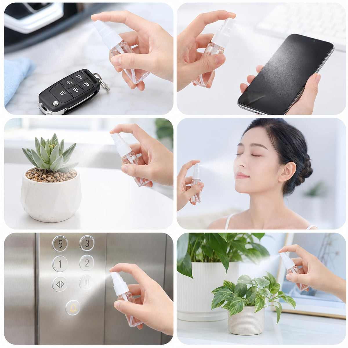 8 Pcs 0.5 Oz Fine Mist Travel Spray Bottles J439455