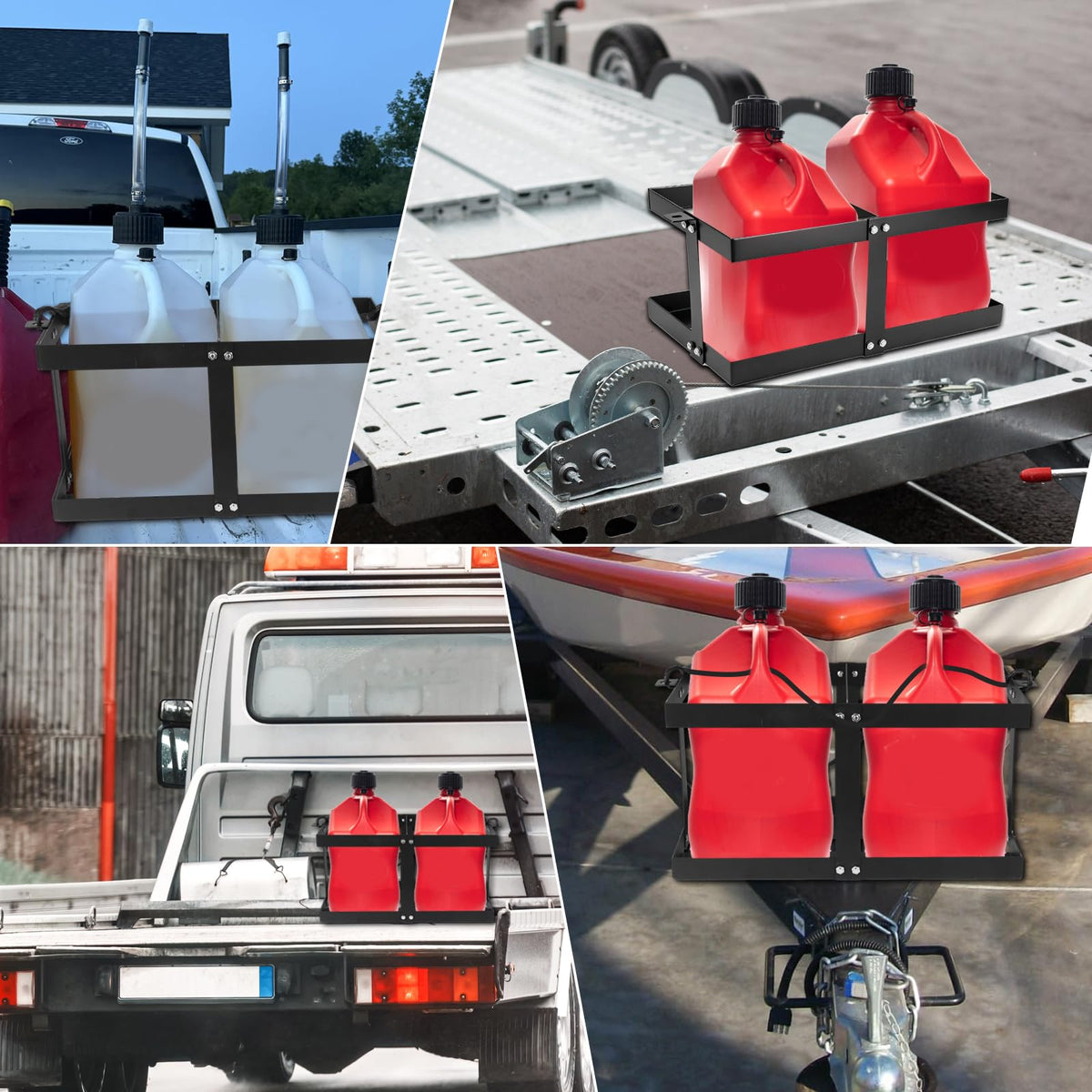 Gas Can Holder with Straps, Fits Two 5 Gallon Gas Can V277