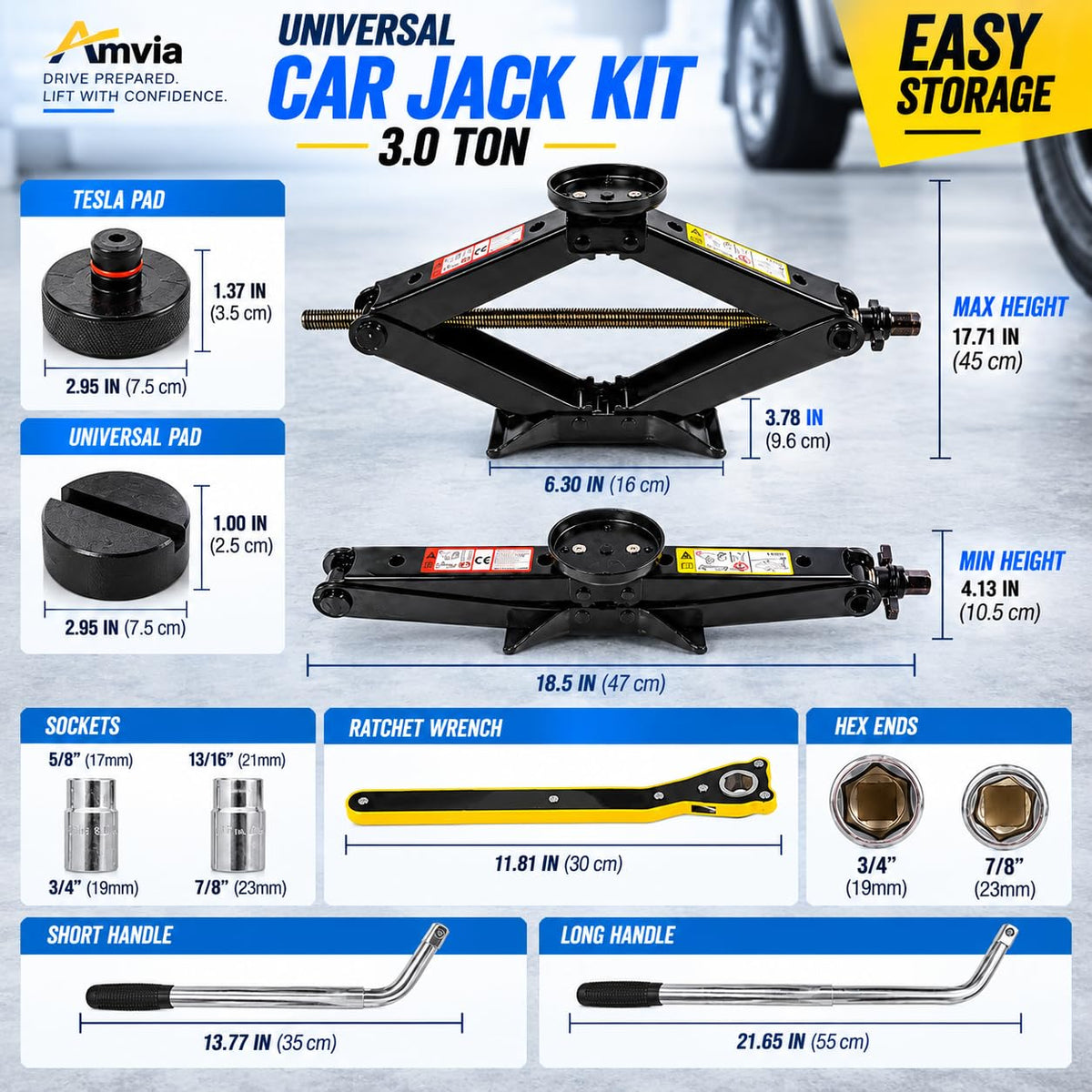 3 Ton Scissor Jack Kit I6320
