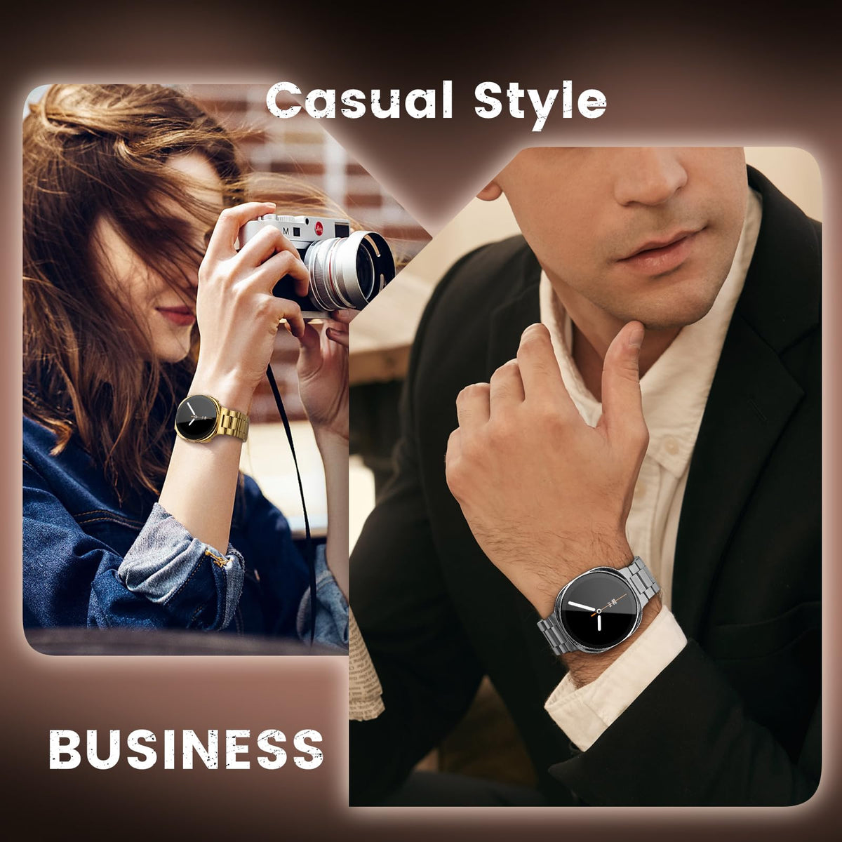 Stainless Steel Band and Case for Samsung Galaxy Watch 8 9 44mm 40mm W730