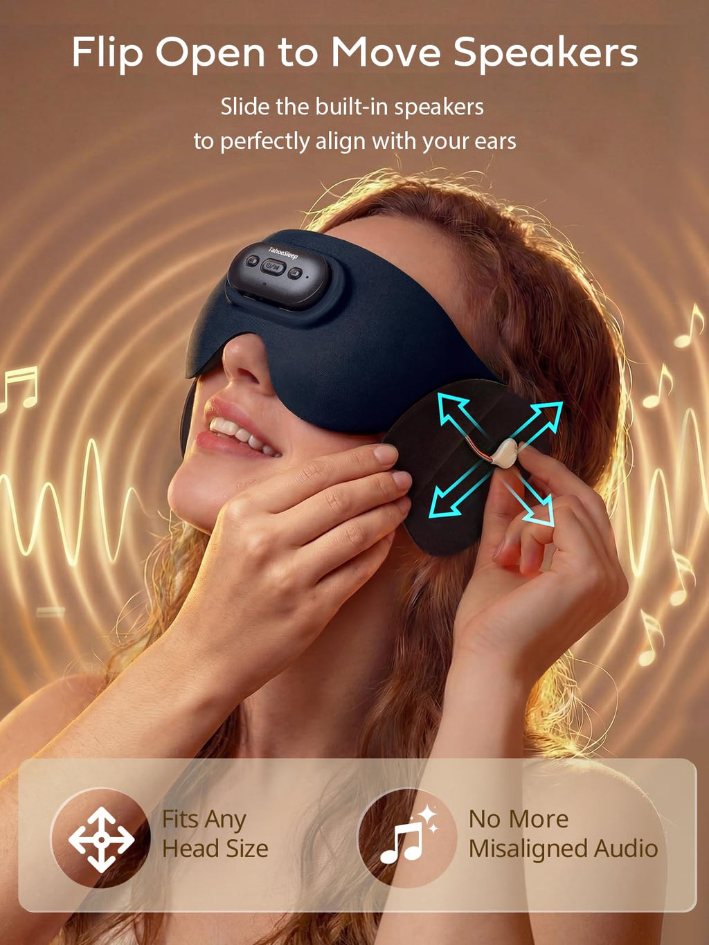 Ultra-Thin Adjustable Sleep Mask with Bluetooth 5.4 U656921