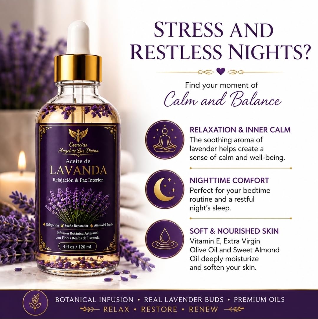Lavender Body Oil 4 Fl Oz A7106