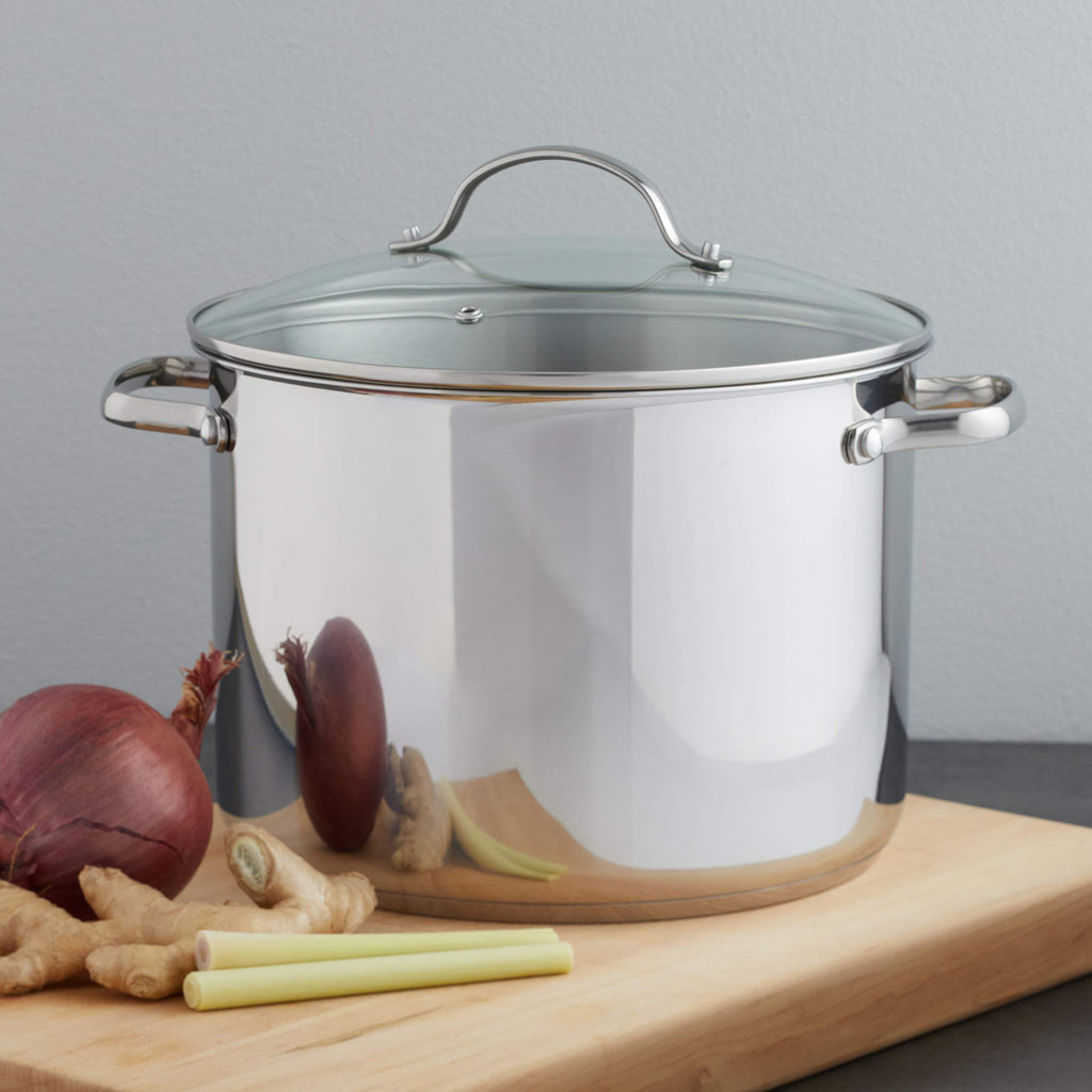 Stainless Steel 8 Quart Stock Pot with Glass Lid O99331