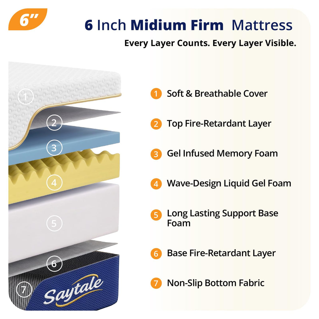 6 inch Twin Memory Foam Mattress K53431