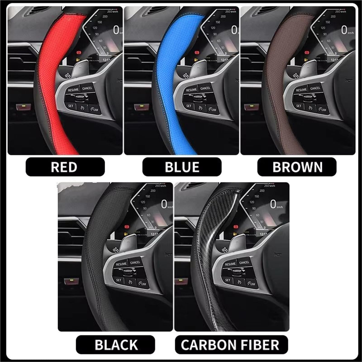 Car Steering Wheel Cover O Blue S965