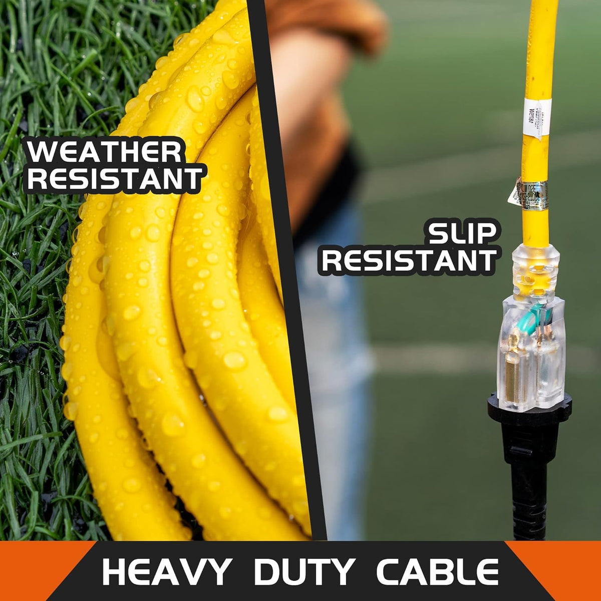 Yellow 12 Ft 12 Gauge Outdoor Extension Cord P16905