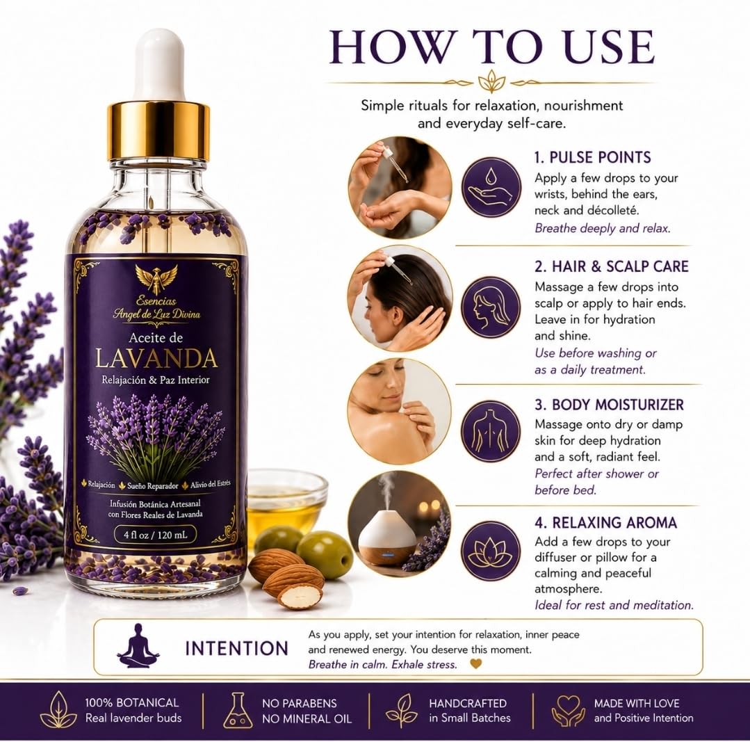 Lavender Body Oil 4 Fl Oz A7106